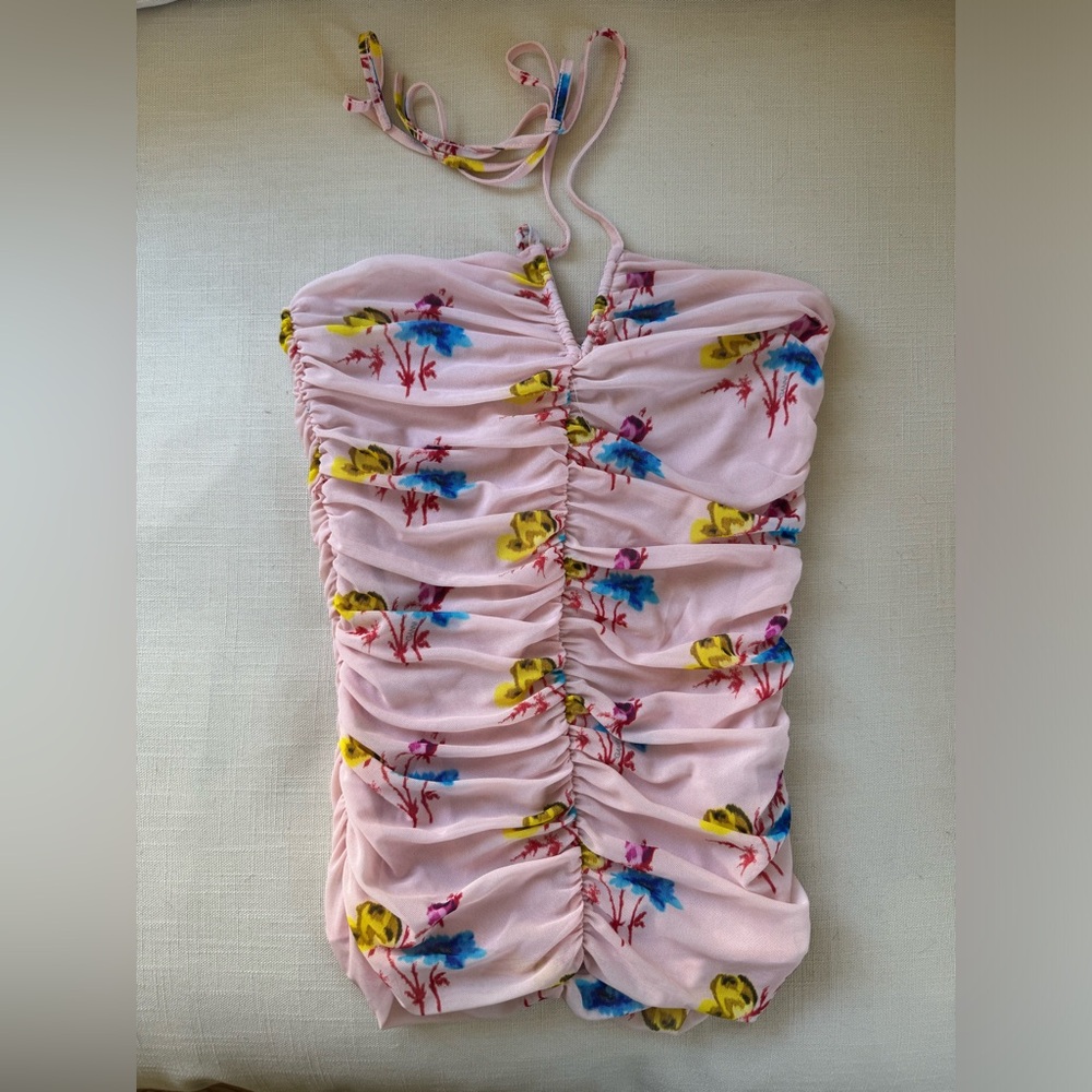 Ganni floral top NWT
